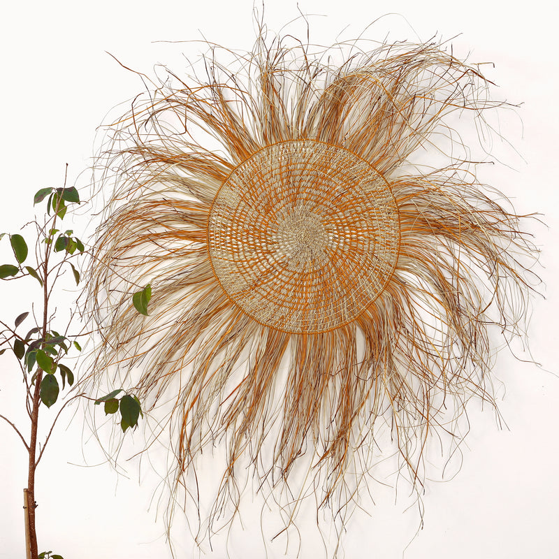 Aboriginal Artwork by Freda Ali Wayartja, Woven Mat, 130cm