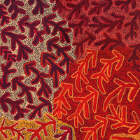 Aboriginal Artwork by Faye Nangala Hudson, Warlukurlangu Jukurrpa (Fire country Dreaming), 122x61cm