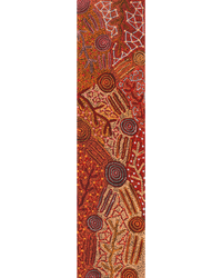 Aboriginal Artwork by Faye Nangala Hudson, Warlukurlangu Jukurrpa (Fire country Dreaming), 122x30cm