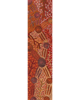 Aboriginal Artwork by Faye Nangala Hudson, Warlukurlangu Jukurrpa (Fire country Dreaming), 122x30cm