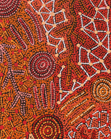Aboriginal Artwork by Faye Nangala Hudson, Warlukurlangu Jukurrpa (Fire country Dreaming), 122x30cm