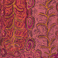 Aboriginal Artwork by Faye Nangala Hudson, Warlukurlangu Jukurrpa (Fire country Dreaming), 76x46cm