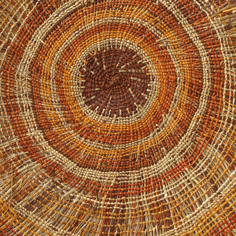 Aboriginal Artwork by Fiona Mason Steele, Woven Mat, 100cm