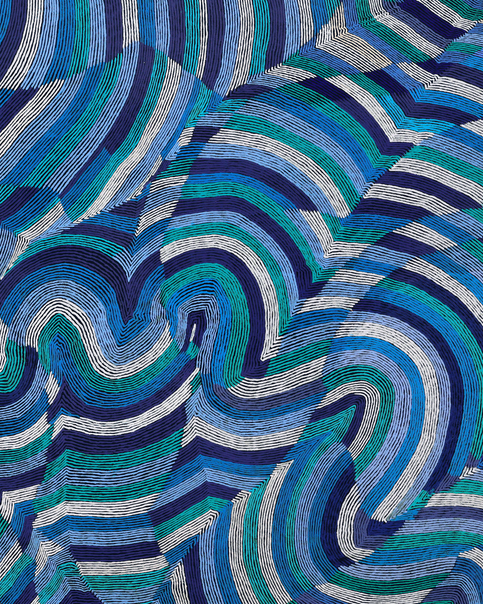 Aboriginal Artwork by Flora Nakamarra Brown, Mina Mina Jukurrpa, 183x122cm