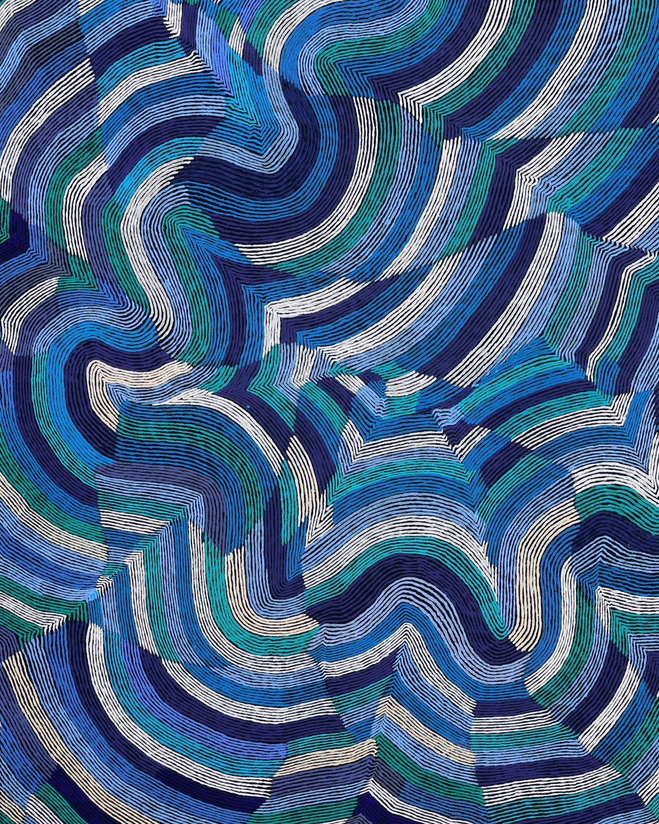 Aboriginal Artwork by Flora Nakamarra Brown, Mina Mina Jukurrpa, 183x122cm