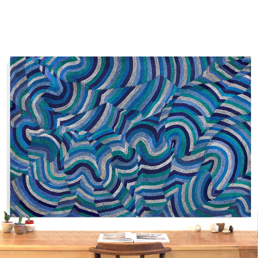 Aboriginal Artwork by Flora Nakamarra Brown, Mina Mina Jukurrpa, 183x122cm