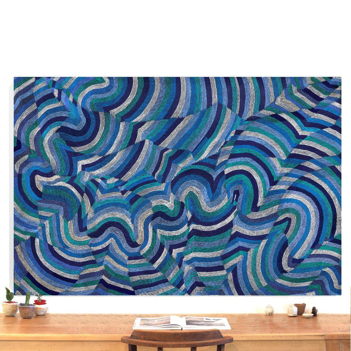 Aboriginal Artwork by Flora Nakamarra Brown, Mina Mina Jukurrpa, 183x122cm