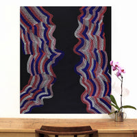 Aboriginal Artwork by Flora Nakamarra Brown, Mina Mina Jukurrpa - Ngalyipi, 107x91