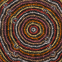 Aboriginal Artwork by Florence Nungarrayi Tex, Lappi Lappi Jukurrpa, 30x30cm