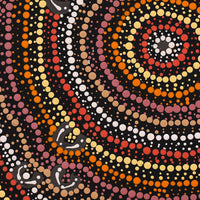 Aboriginal Artwork by Florence Nungarrayi Tex, Lappi Lappi Jukurrpa, 30x30cm