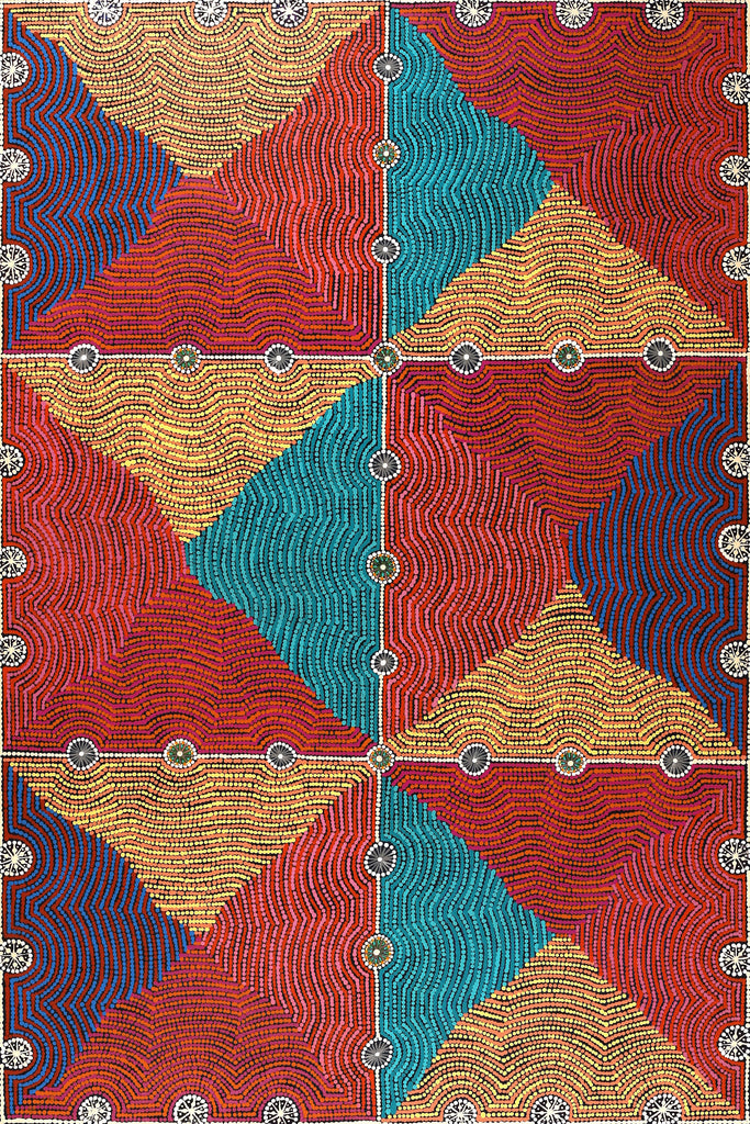 Aboriginal Artwork by Gloria Napangardi Gill, Lukarrara Jukurrpa, 183x122cm - ART ARK®