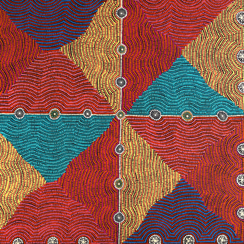 Aboriginal Artwork by Gloria Napangardi Gill, Lukarrara Jukurrpa, 183x122cm