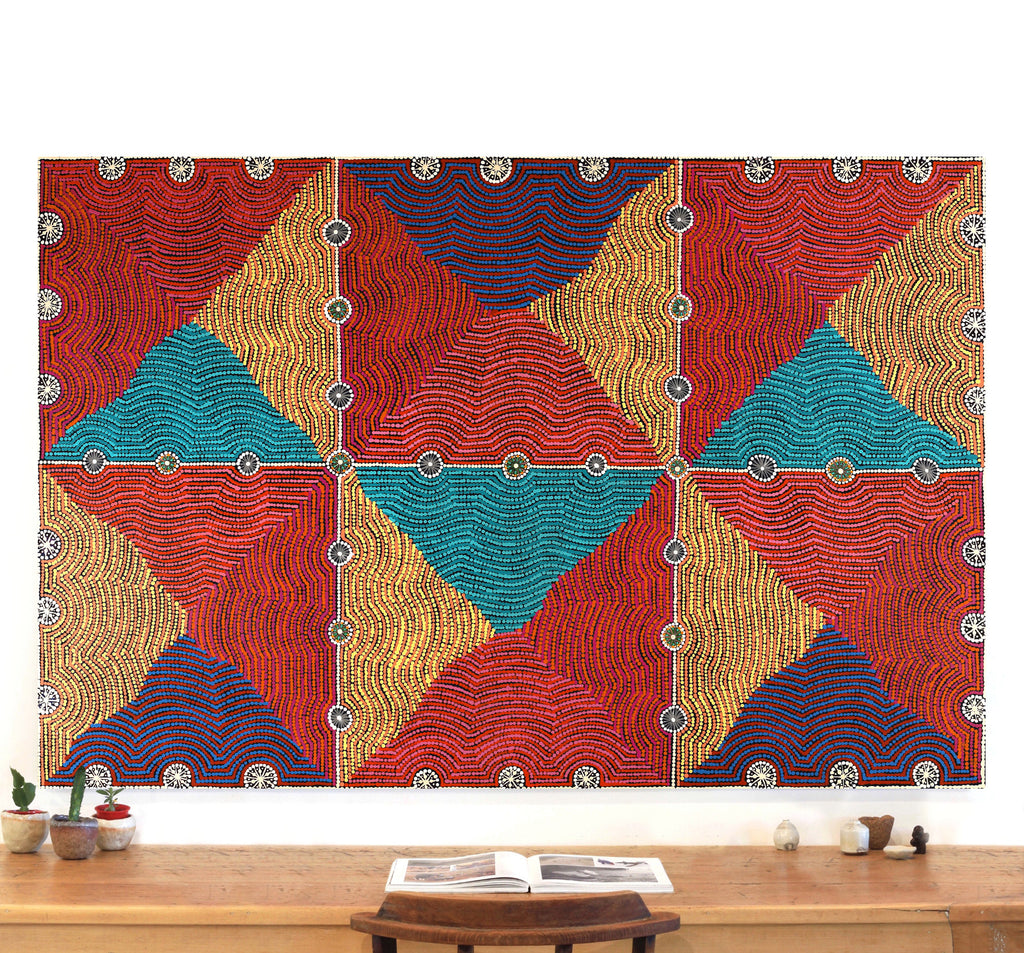 Aboriginal Artwork by Gloria Napangardi Gill, Lukarrara Jukurrpa, 183x122cm