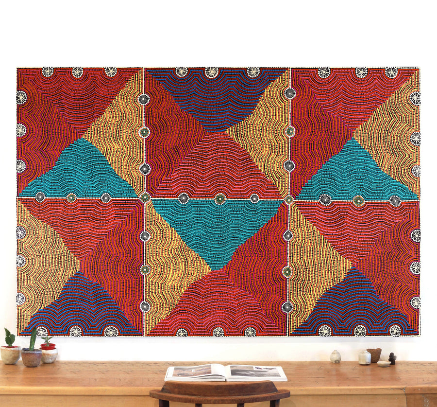 Aboriginal Artwork by Gloria Napangardi Gill, Lukarrara Jukurrpa, 183x122cm