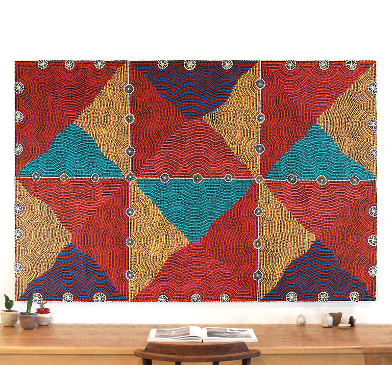 Aboriginal Artwork by Gloria Napangardi Gill, Lukarrara Jukurrpa, 183x122cm