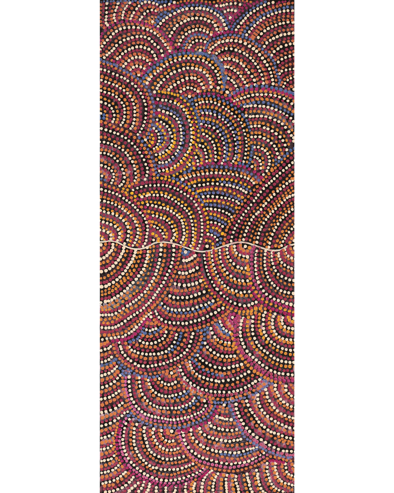 Aboriginal Artwork by Grace Napangardi Butcher, Pikilyi Jukurrpa (Vaughan Springs Dreaming), 76x30cm