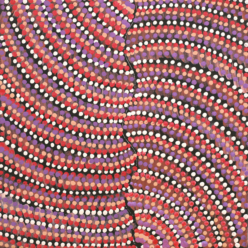 Aboriginal Artwork by Grace Napangardi Butcher, Pikilyi Jukurrpa (Vaughan Springs Dreaming), 30x30cm