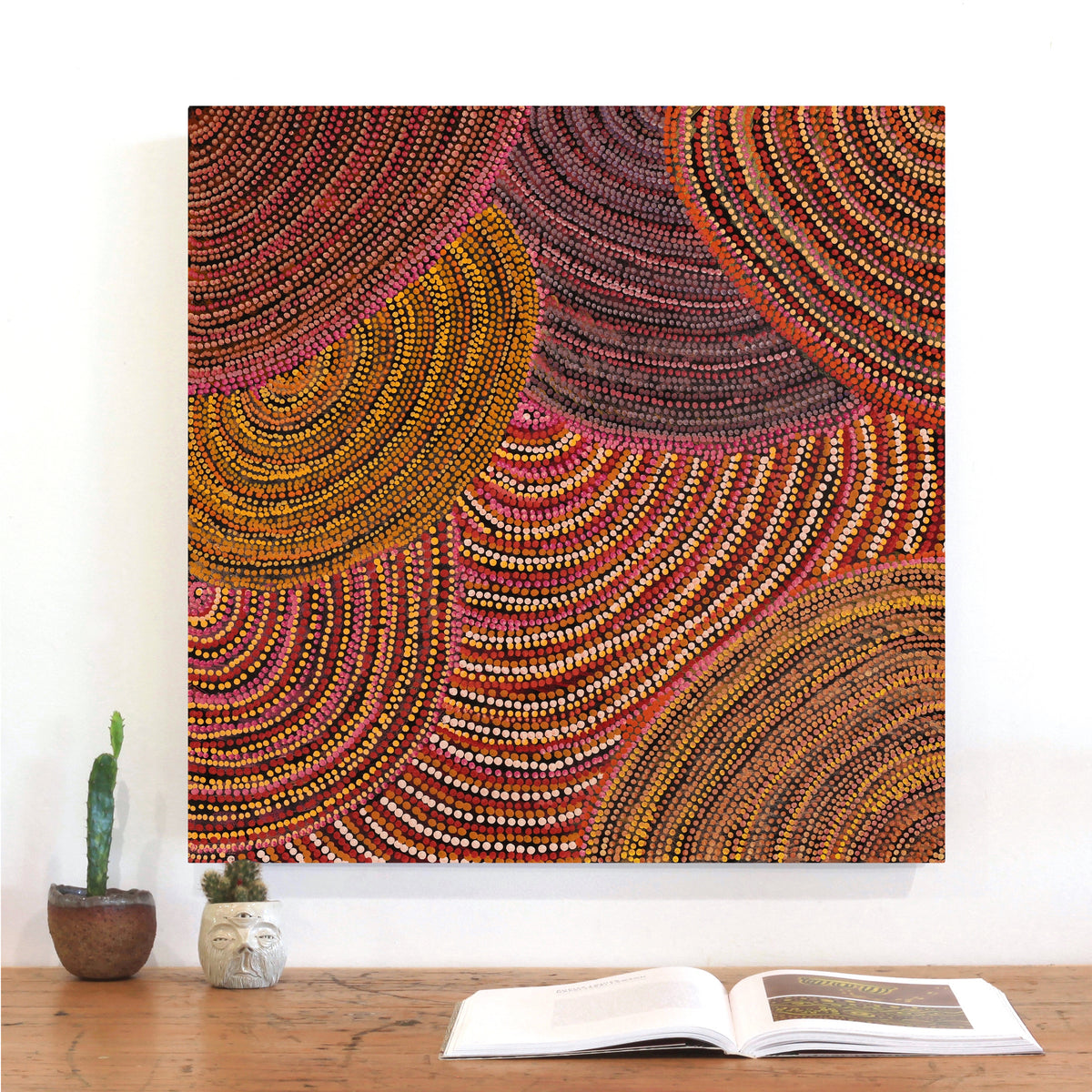 Aboriginal Artwork by Grace Napangardi Butcher, Pikilyi Jukurrpa (Vaughan Springs Dreaming), 61x61cm