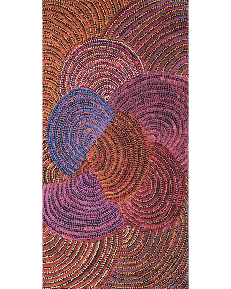 Aboriginal Artwork by Grace Napangardi Butcher, Pikilyi Jukurrpa (Vaughan Springs Dreaming), 91x46cm