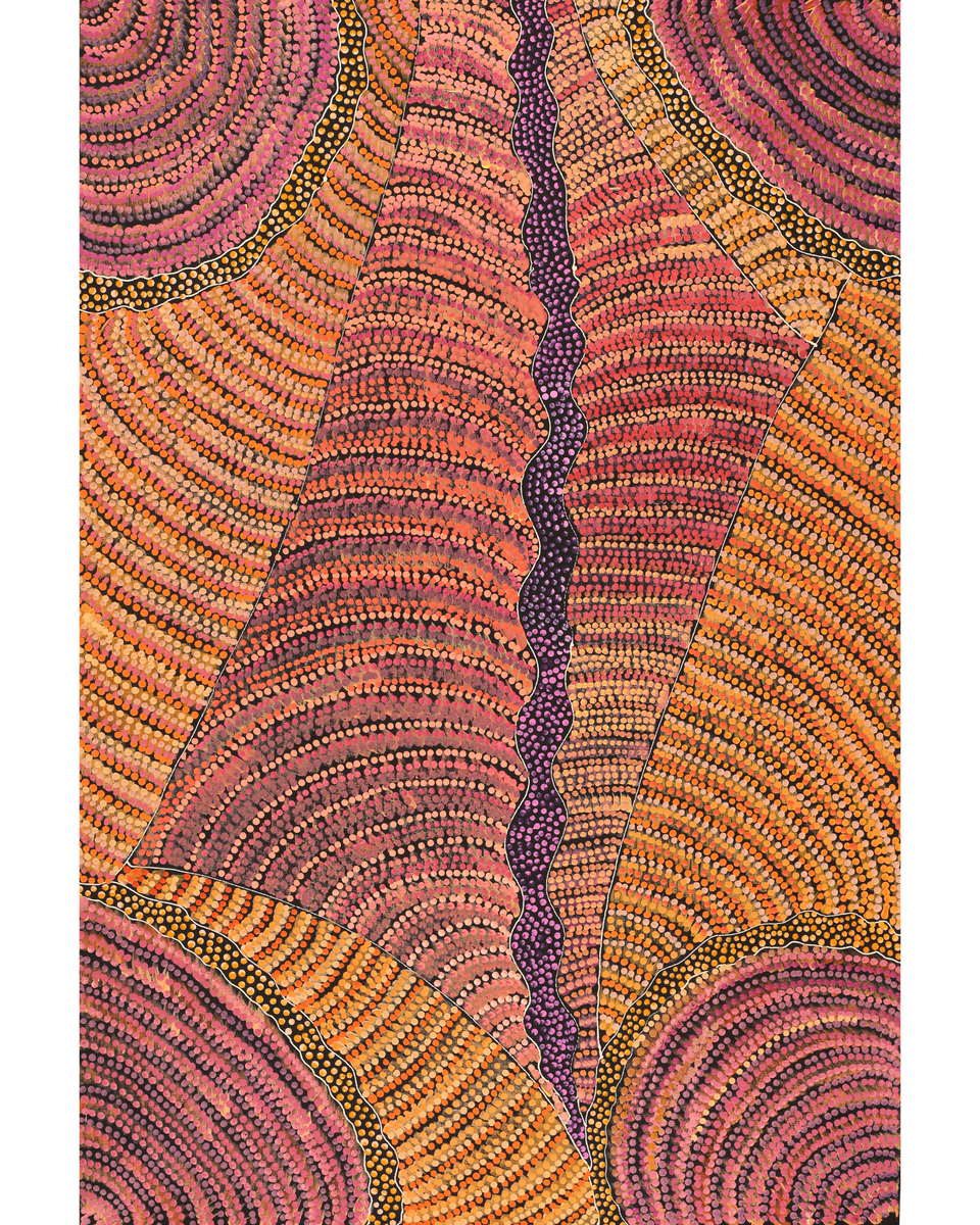 Aboriginal Artwork by Grace Napangardi Butcher, Pikilyi Jukurrpa (Vaughan Springs Dreaming), 91x61cm
