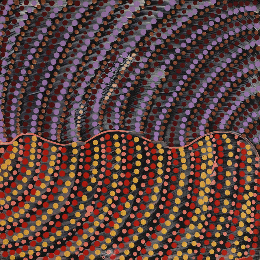 Aboriginal Artwork by Grace Napangardi Butcher, Pikilyi Jukurrpa (Vaughan Springs Dreaming), 30x30cm