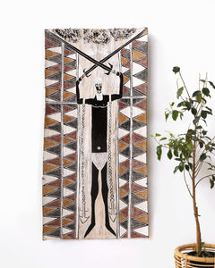 Aboriginal Artwork by Gamanarra Wunuŋmurra, Gurrumuru Birrinydji, 128x62cm Bark - ART ARK®