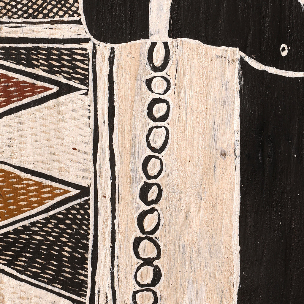 Aboriginal Art by Gamanarra Wunuŋmurra, Gurrumuru Birrinydji, 128x62cm Bark - ART ARK®