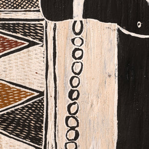 Aboriginal Artwork by Gamanarra Wunuŋmurra, Gurrumuru Birrinydji, 128x62cm Bark - ART ARK®