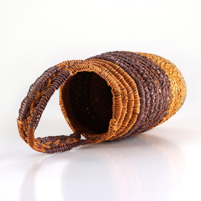 Aboriginal Artwork by Garrawarra Munyarryun, Bathi (woven basket), 42cm
