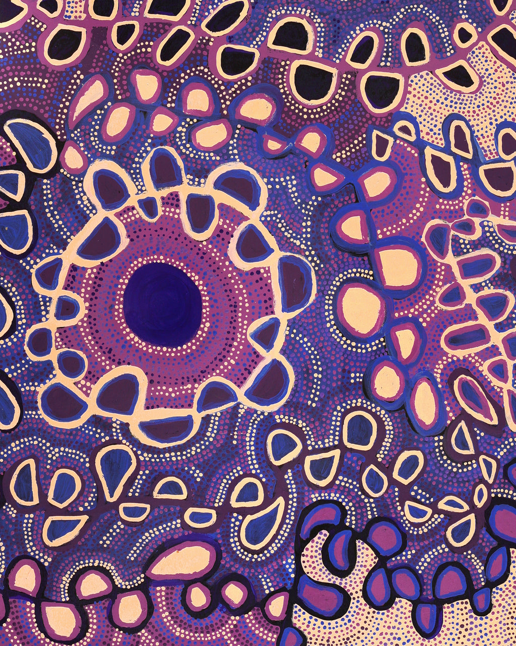 Aboriginal Artwork by Gayle Napangardi Gibson, Mina Mina Jukurrpa - Ngalyipi, 183x122cm