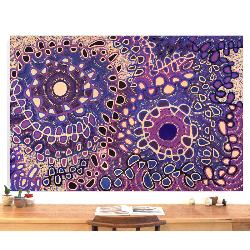 Aboriginal Artwork by Gayle Napangardi Gibson, Mina Mina Jukurrpa - Ngalyipi, 183x122cm