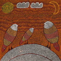 Aboriginal Artwork by Geraldine Napangardi Granites, Ngalyipi Jukurrpa (Snakevine Dreaming) - Mina Mina, 61x61cm