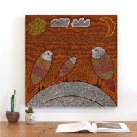 Aboriginal Artwork by Geraldine Napangardi Granites, Ngalyipi Jukurrpa (Snakevine Dreaming) - Mina Mina, 61x61cm