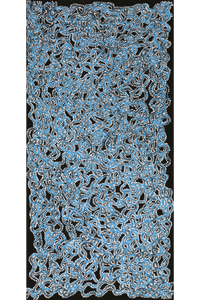 Aboriginal Artwork by Geraldine Napangardi Granites, Ngalyipi Jukurrpa (Snake Vine Dreaming) - Purturlu, 61x30cm
