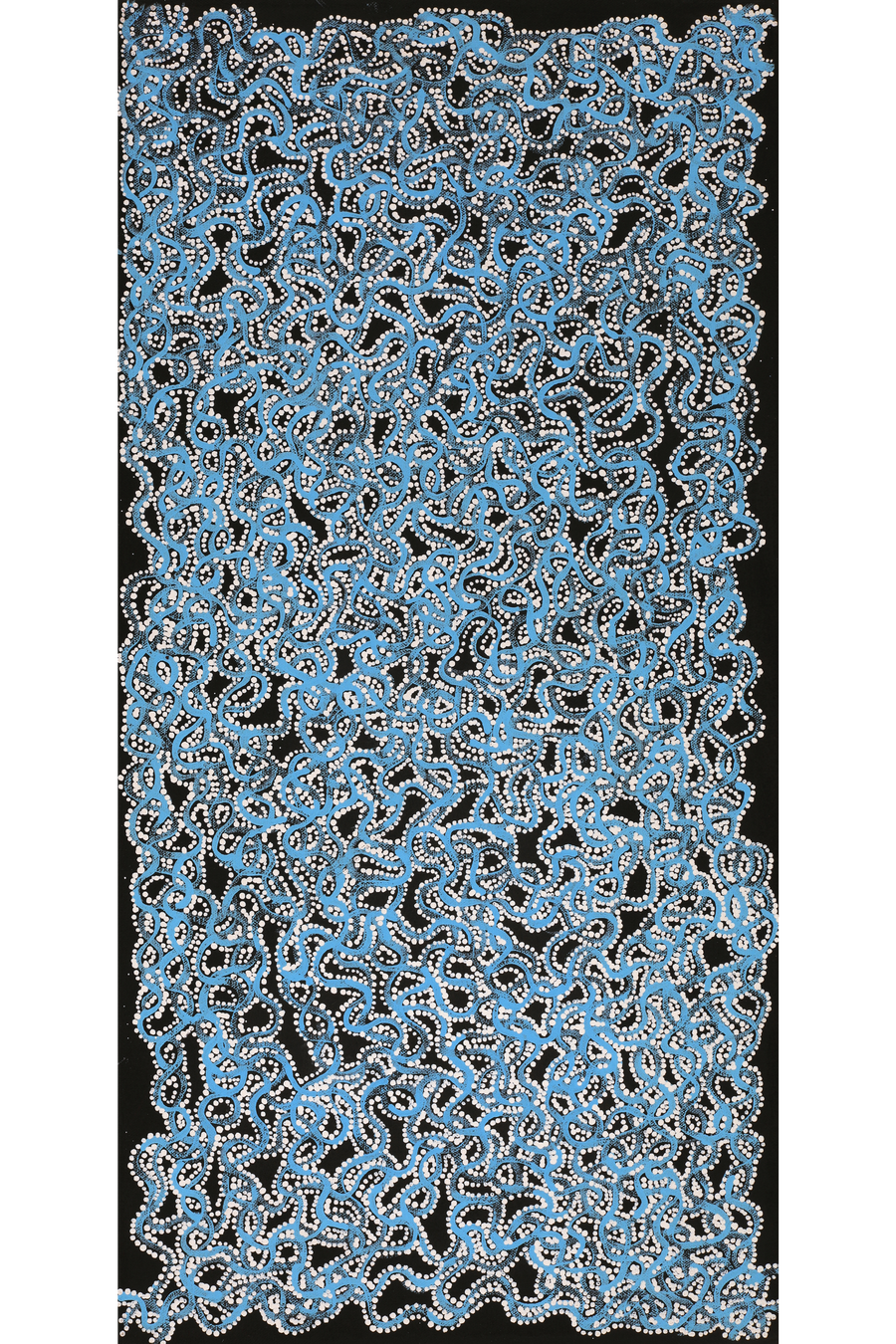 Aboriginal Artwork by Geraldine Napangardi Granites, Ngalyipi Jukurrpa (Snake Vine Dreaming) - Purturlu, 61x30cm