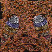 Aboriginal Art by Geraldine Napangardi Granites, Ngalyipi Jukurrpa (Snake Vine Dreaming) - Purturlu, 30x30cm - ART ARK®