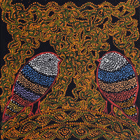 Aboriginal Artwork by Geraldine Napangardi Granites, Ngalyipi Jukurrpa (Snake Vine Dreaming) - Purturlu, 30x30cm