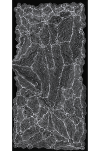 Aboriginal Artwork by Geraldine Napangardi Granites, Ngalyipi Jukurrpa (Snakevine Dreaming) - Mina Mina, 91x46cm