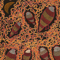 Aboriginal Artwork by Geraldine Napangardi Granites, Ngalyipi Jukurrpa (Snakevine Dreaming) - Mina Mina, 91x76cm
