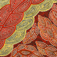 Aboriginal Artwork by Geraldine Napurrurla Langdon, Ngurlu Jukurrpa (Native Seed Dreaming), 40x40cm