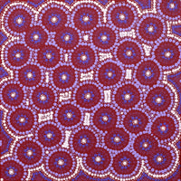 Aboriginal Artwork by Gisella Napaljarri Dickson, Lukarrara Jukurrpa, 30x30cm