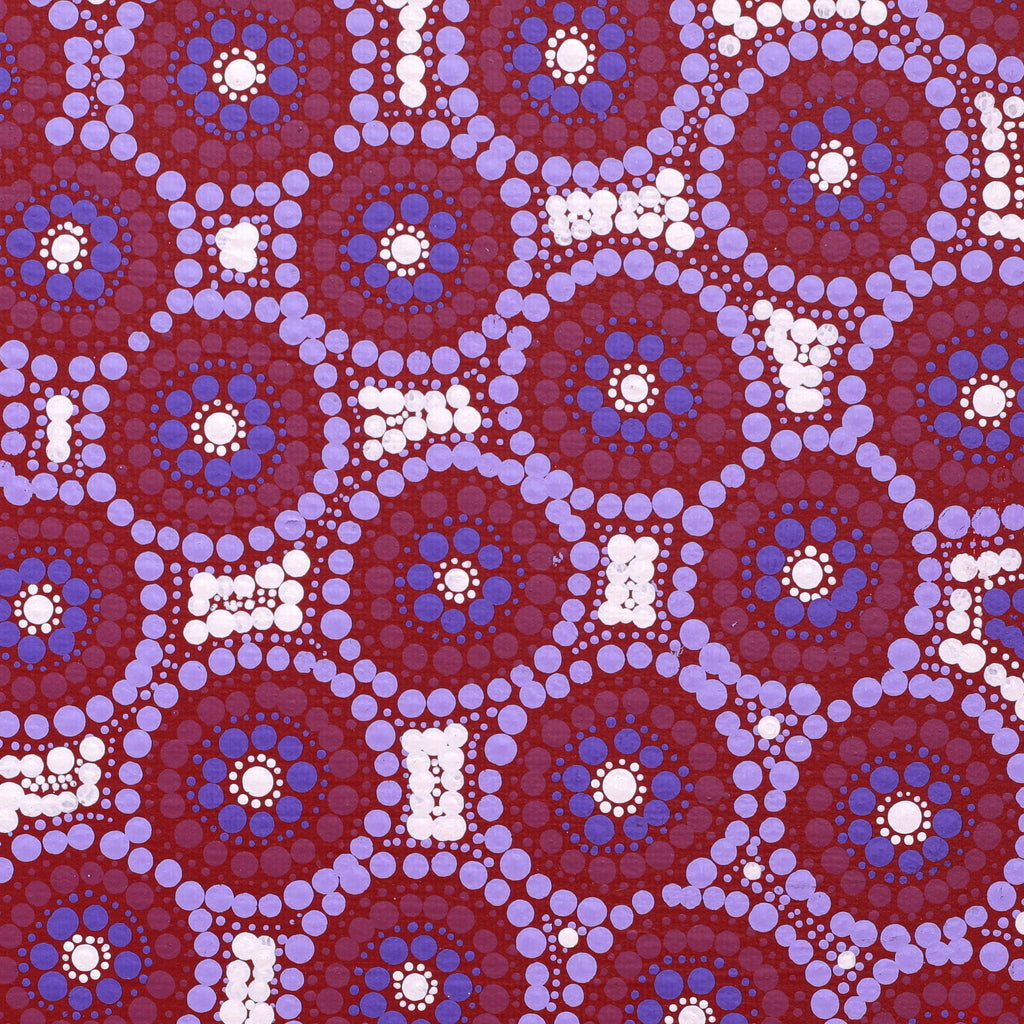 Aboriginal Artwork by Gisella Napaljarri Dickson, Lukarrara Jukurrpa, 30x30cm