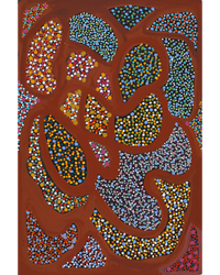 Aboriginal Artwork by Gladys Kuru Bidu, Linyji (Claypan), 91x61cm