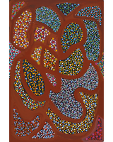 Aboriginal Artwork by Gladys Kuru Bidu, Linyji (Claypan), 91x61cm