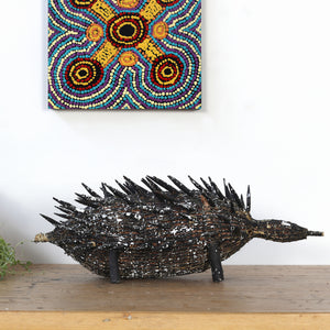 Aboriginal Artwork by Gloreen Campion, Ngarrbek (Echidna) Sculpture, 50cm - ART ARK®