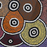 Aboriginal Artwork by Glorine Nungarrayi Martin, Karnta Jukurrpa (Womens Dreaming), 40x40cm