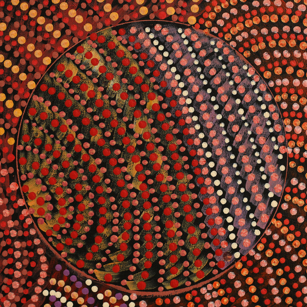 Aboriginal Artwork by Grace Napangardi Butcher, Pikilyi Jukurrpa (Vaughan Springs Dreaming), 122x61cm