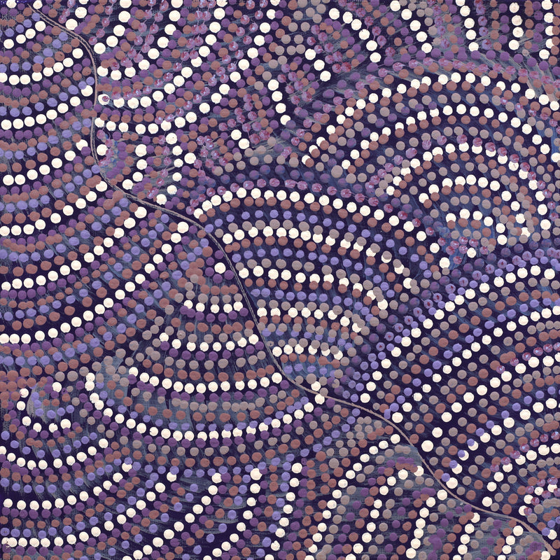 Aboriginal Artwork by Grace Napangardi Butcher, Pikilyi Jukurrpa (Vaughan Springs Dreaming), 30x30cm