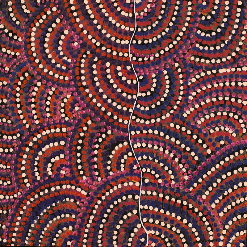 Aboriginal Artwork by Grace Napangardi Butcher, Pikilyi Jukurrpa (Vaughan Springs Dreaming), 30x30cm