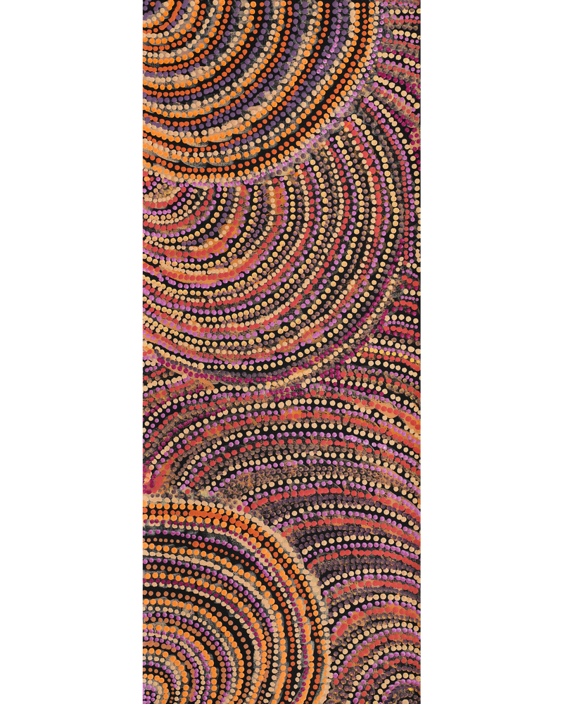 Aboriginal Artwork by Grace Napangardi Butcher, Pikilyi Jukurrpa (Vaughan Springs Dreaming), 76x30cm